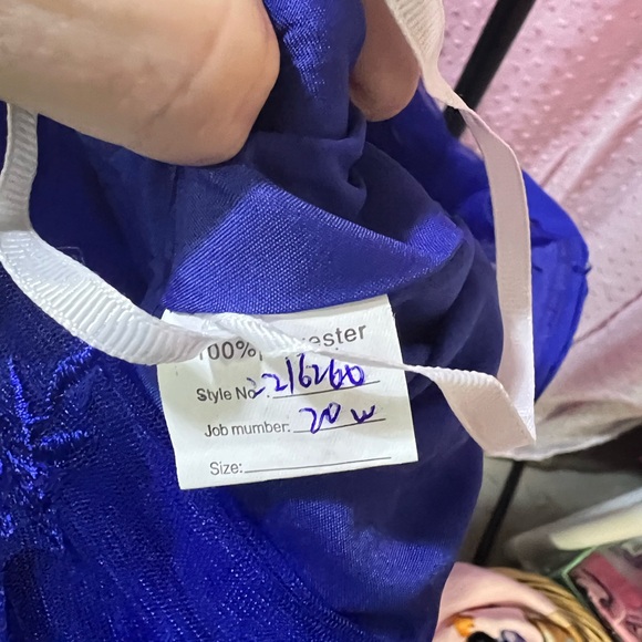 Blue Ruched Gown - Picture 5 of 7